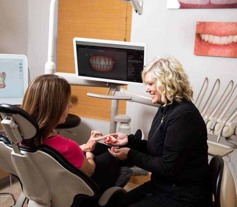 Expertise Dental Welcome to Expertise Dental Dr Amanda Seay with smile makeover patient at Expertise Dental in Mount Pleasant